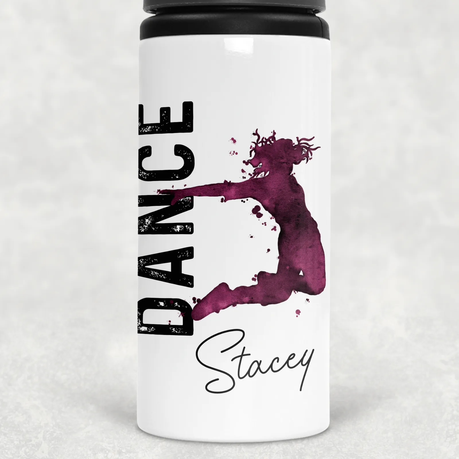 Dance Personalised Aluminium Straw Water Bottle 650ml