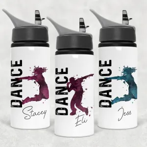 Dance Personalised Aluminium Straw Water Bottle 650ml