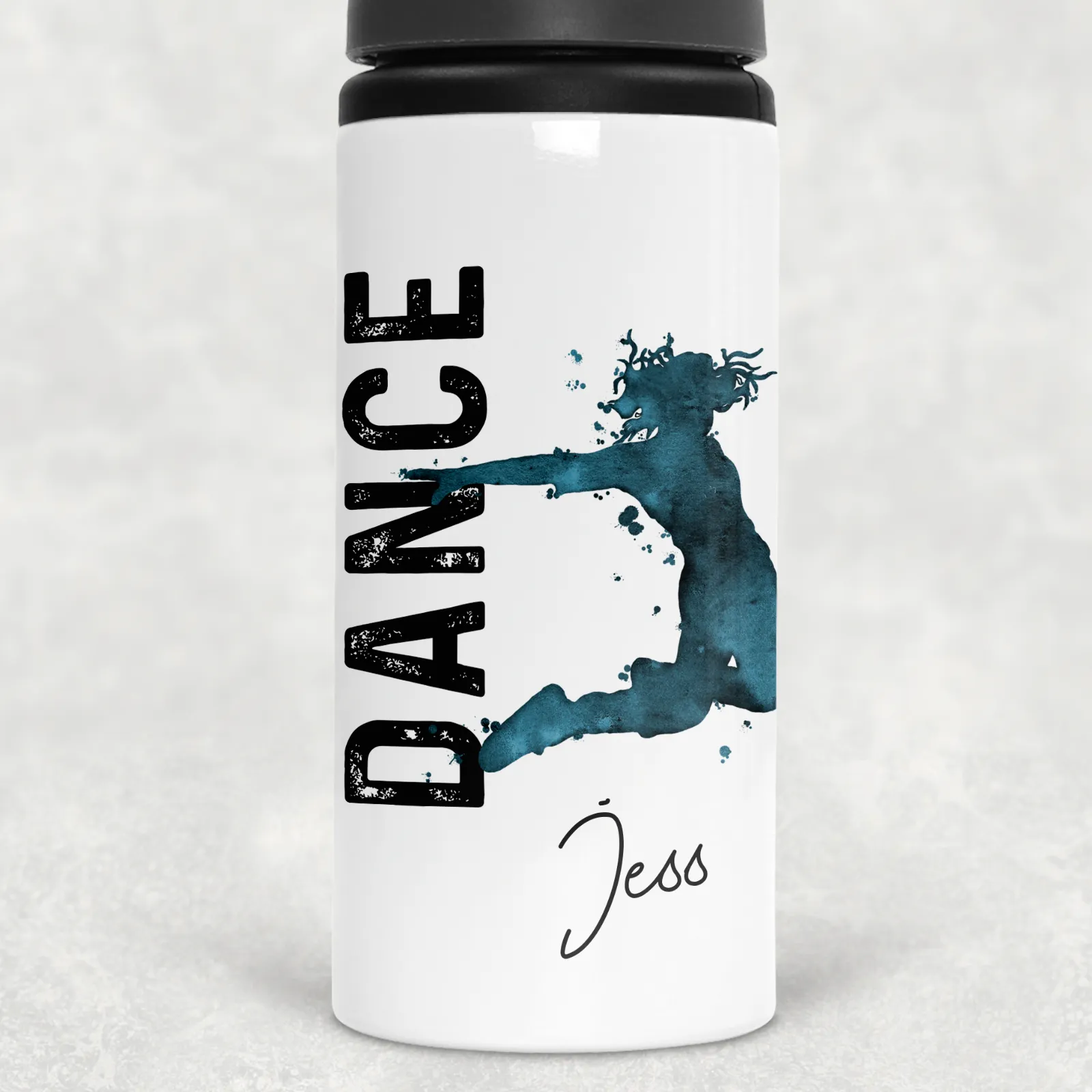 Dance Personalised Aluminium Straw Water Bottle 650ml