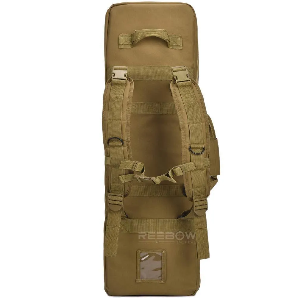Double Long Rifle Gun Case Bag Tactical Rifle Backpack Pistol Soft Firearm Transportation Carbine Case - Lockable Compartment