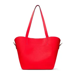 Emma 2 in 1 Leather Tote Bag - Red