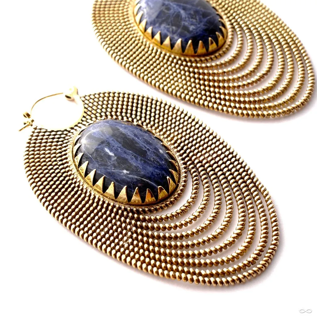 Epaulette Earrings with Stone from Tawapa