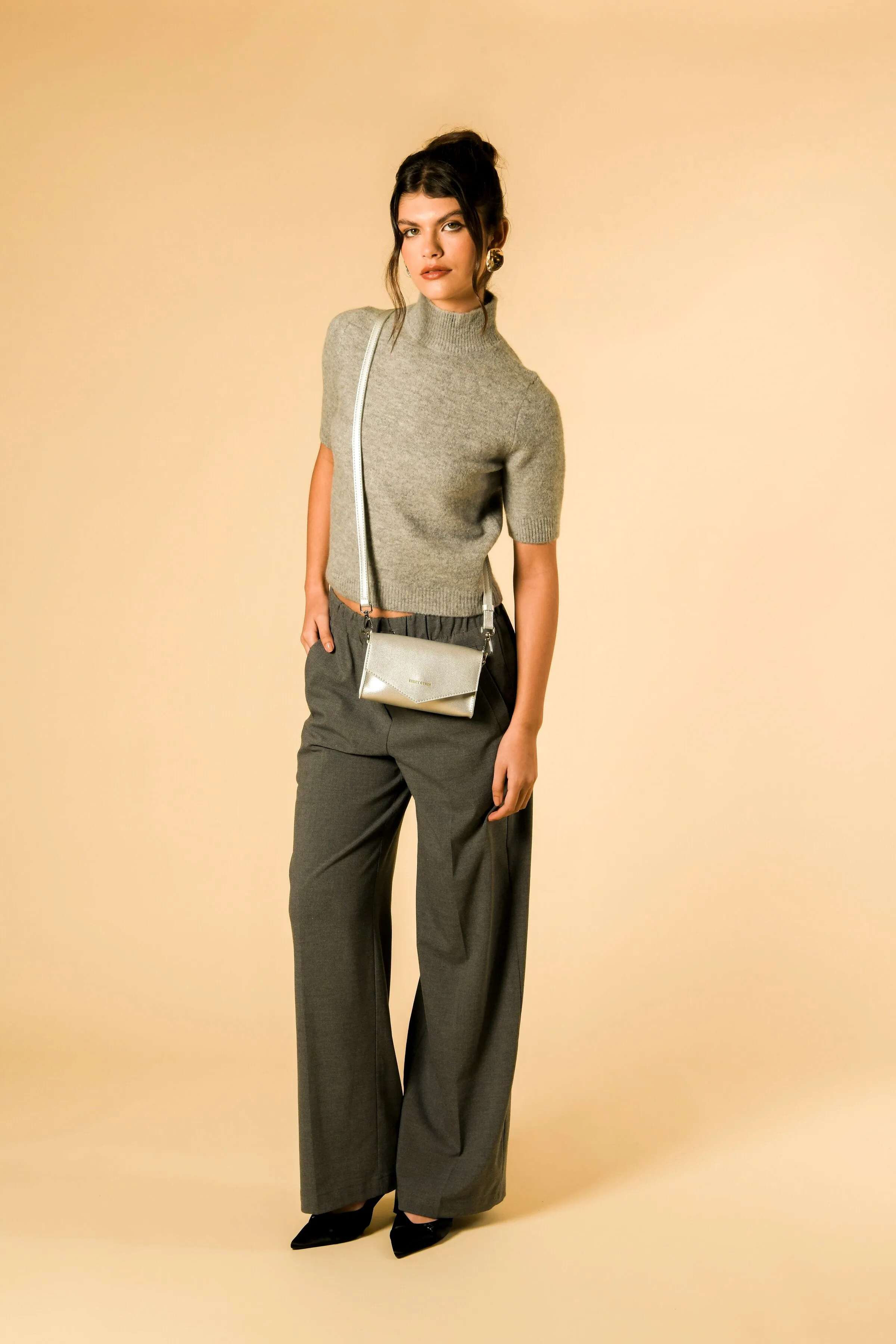 Every Other  - Silver Envelope Bag