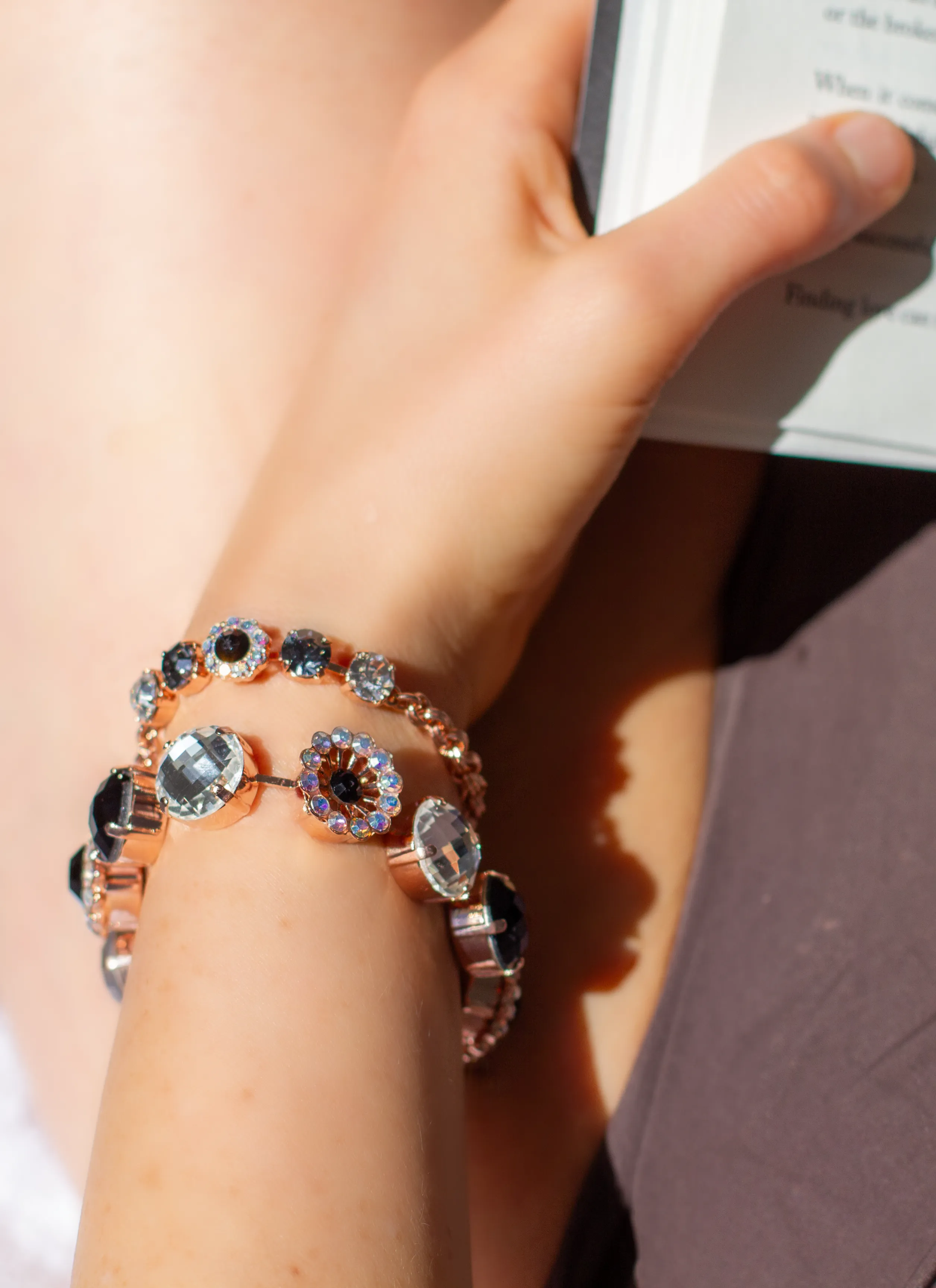 Extra Luxurious Cluster Bracelet in "Obsidian Shores" *Custom*