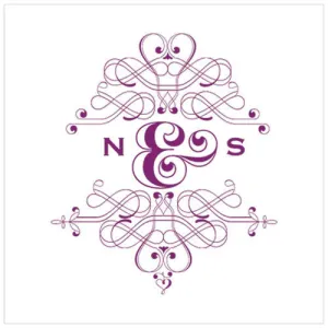 Fanciful Monogram Square Tag Lavender