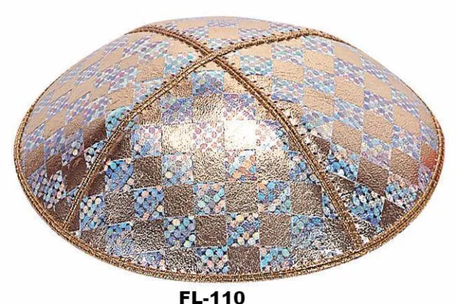 Fancy Leather Kippahs Embossed