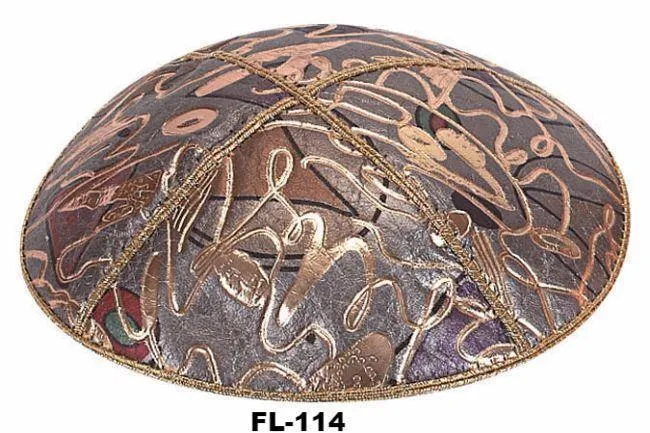 Fancy Leather Kippahs Embossed