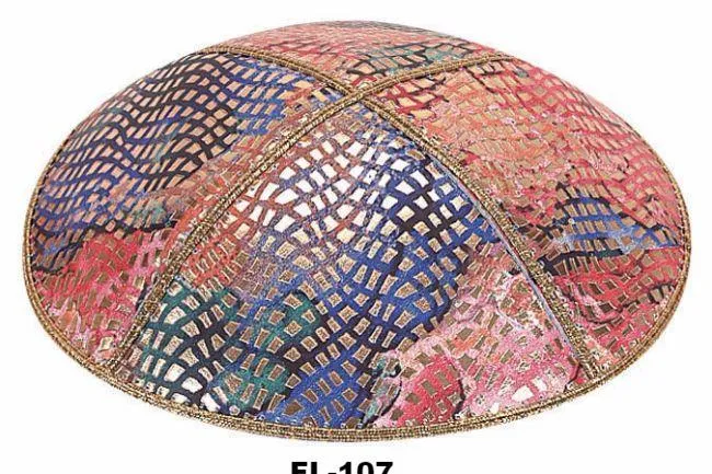Fancy Leather Kippahs Embossed