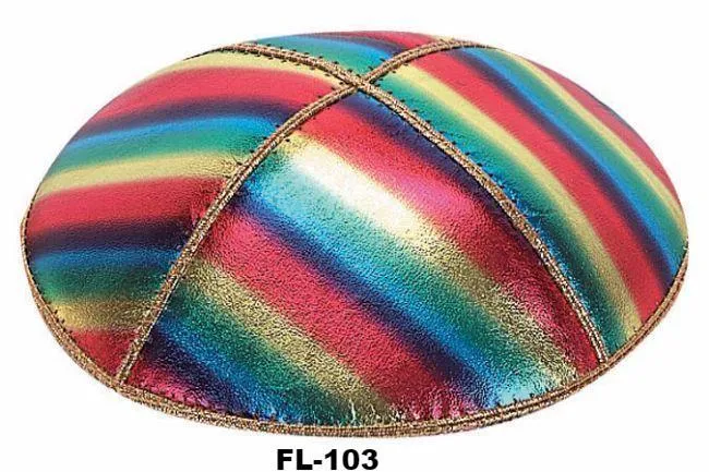 Fancy Leather Kippahs Embossed