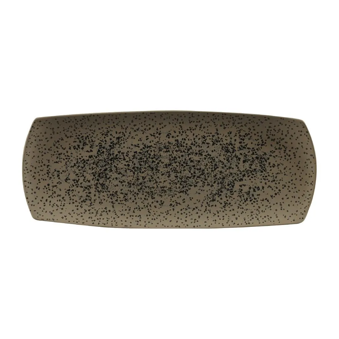 FC196 Churchill Menu Shades Caldera Medium Rectangular Plates Flint Grey 355 x 140mm (Pack of 6)
