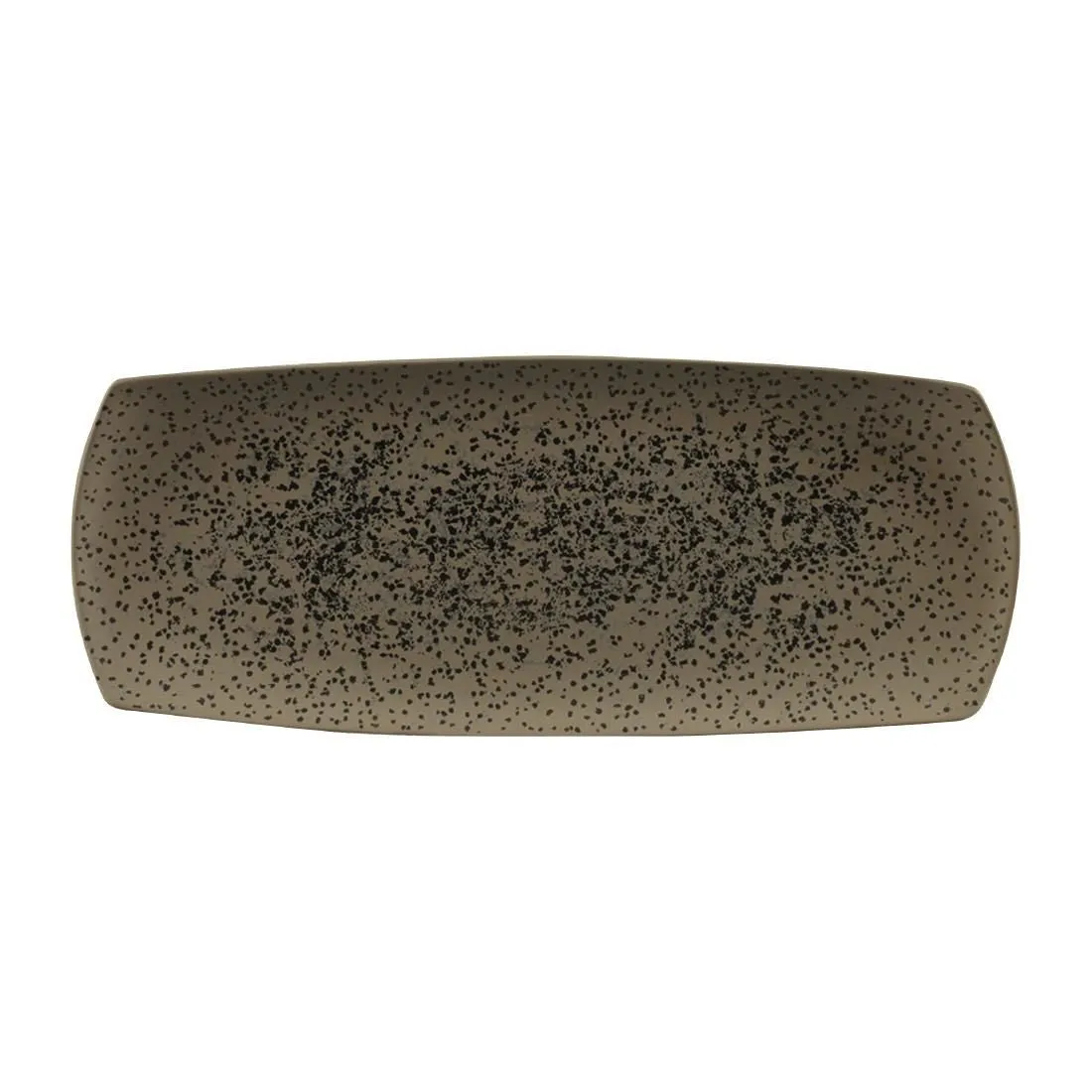 FC196 Churchill Menu Shades Caldera Medium Rectangular Plates Flint Grey 355 x 140mm (Pack of 6)