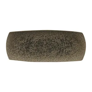 FC196 Churchill Menu Shades Caldera Medium Rectangular Plates Flint Grey 355 x 140mm (Pack of 6)