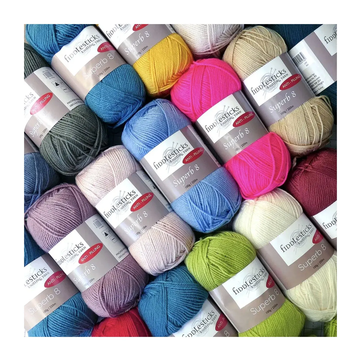 Fiddlesticks Superb 8 Yarn 100g - Sage