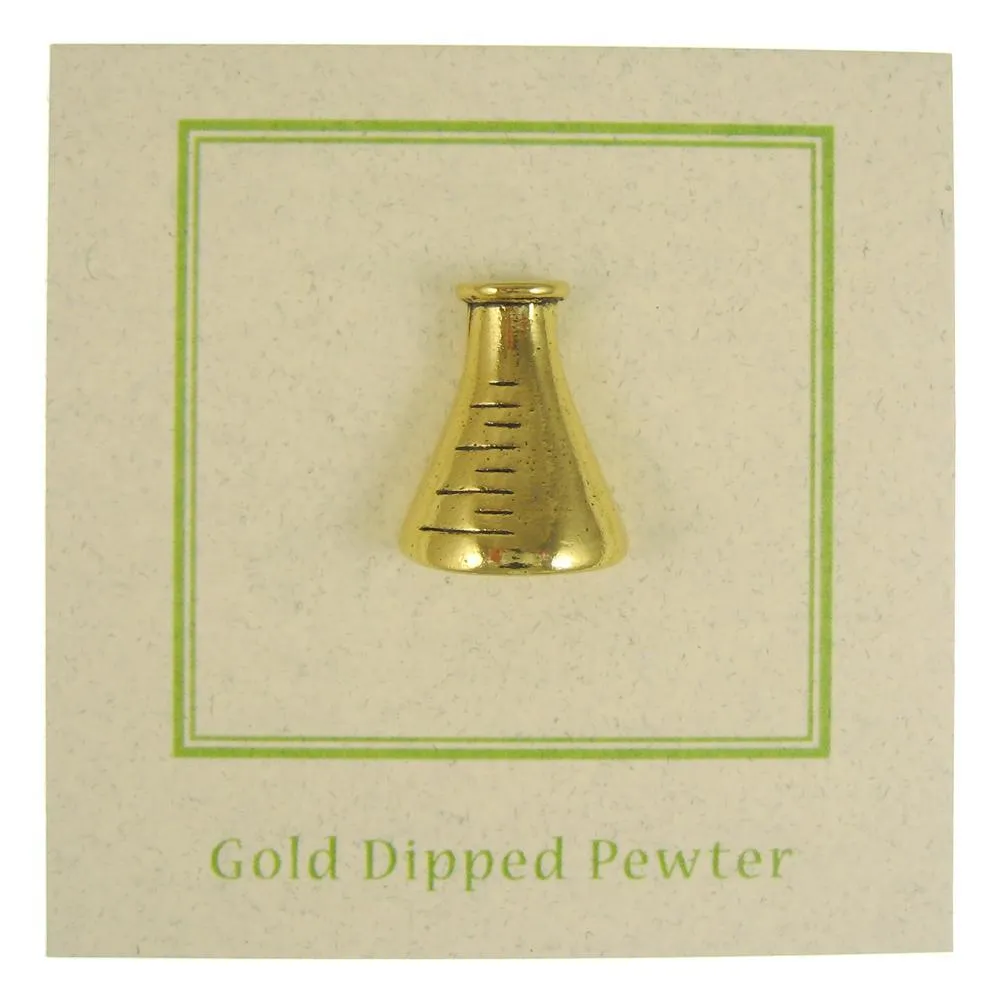 Flask Gold Lapel Pin