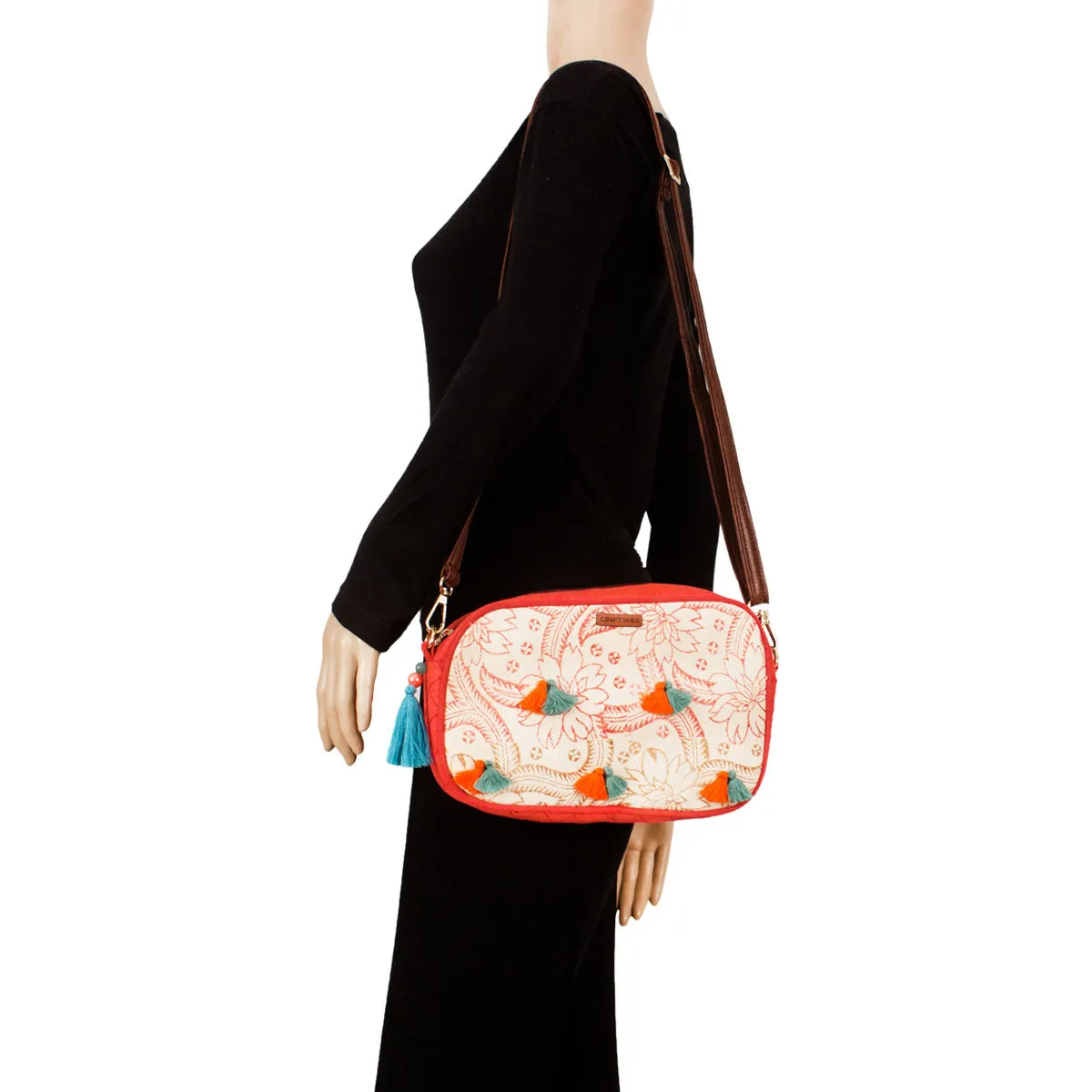 Floral Box Sling Bag