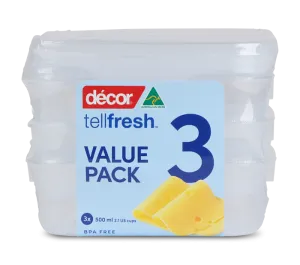 Food Container, Square, 500ml, Set