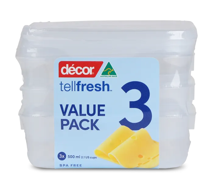 Food Container, Square, 500ml, Set