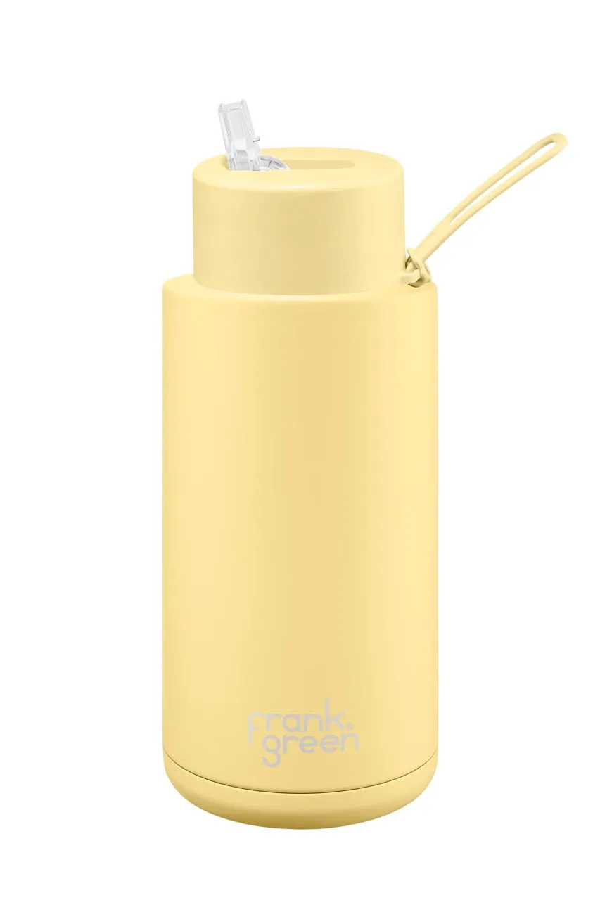 Frank Green - Ceramic Reusable Bottle Straw Lid 34oz Buttermilk
