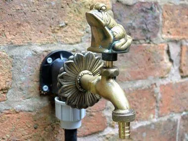 Frog Ornamental Brass Garden Tap
