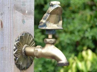 Frog Ornamental Brass Garden Tap