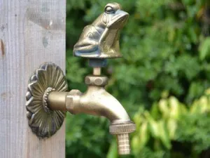 Frog Ornamental Brass Garden Tap