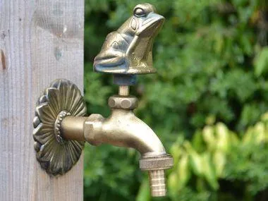 Frog Ornamental Brass Garden Tap