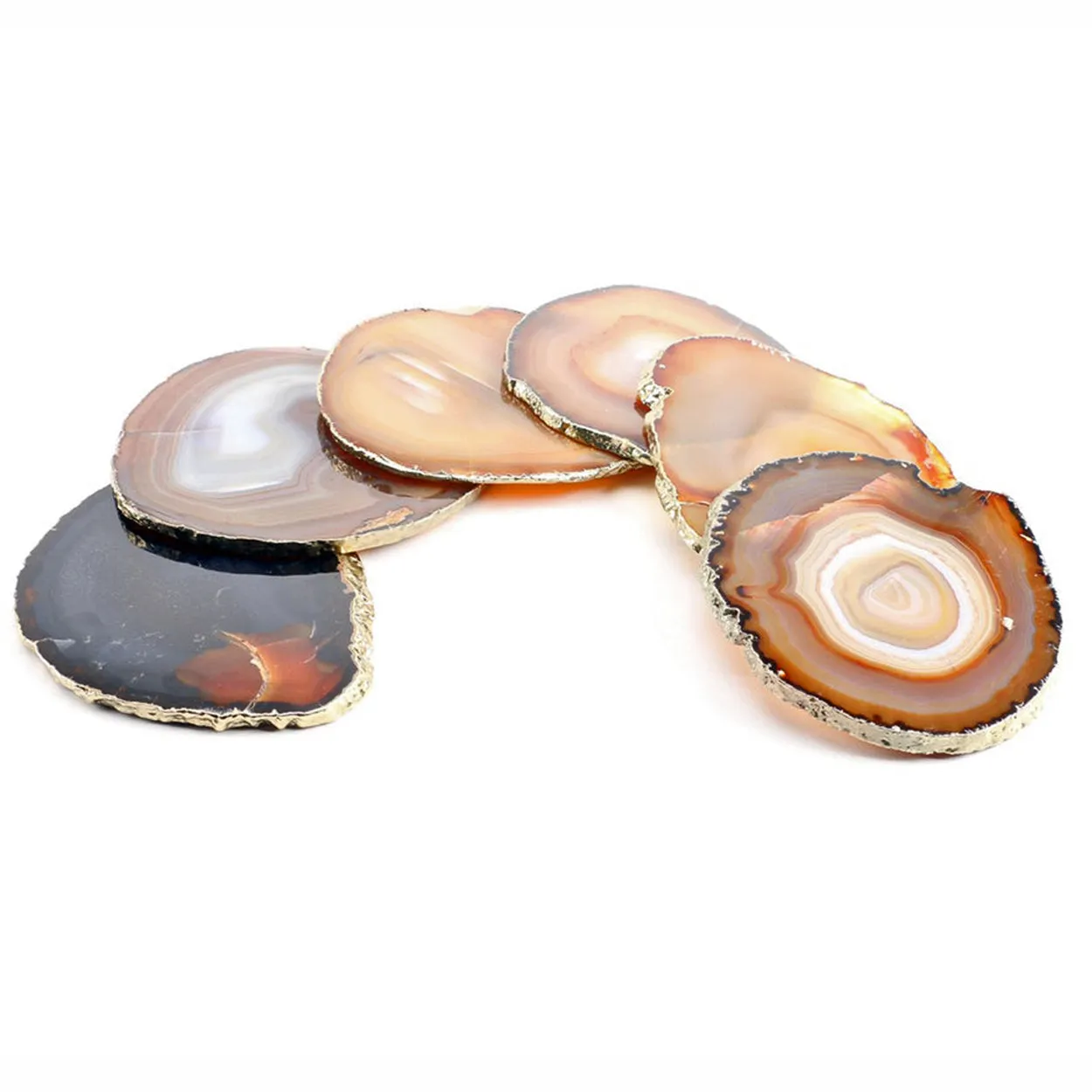 Gold Edge Agate Slice