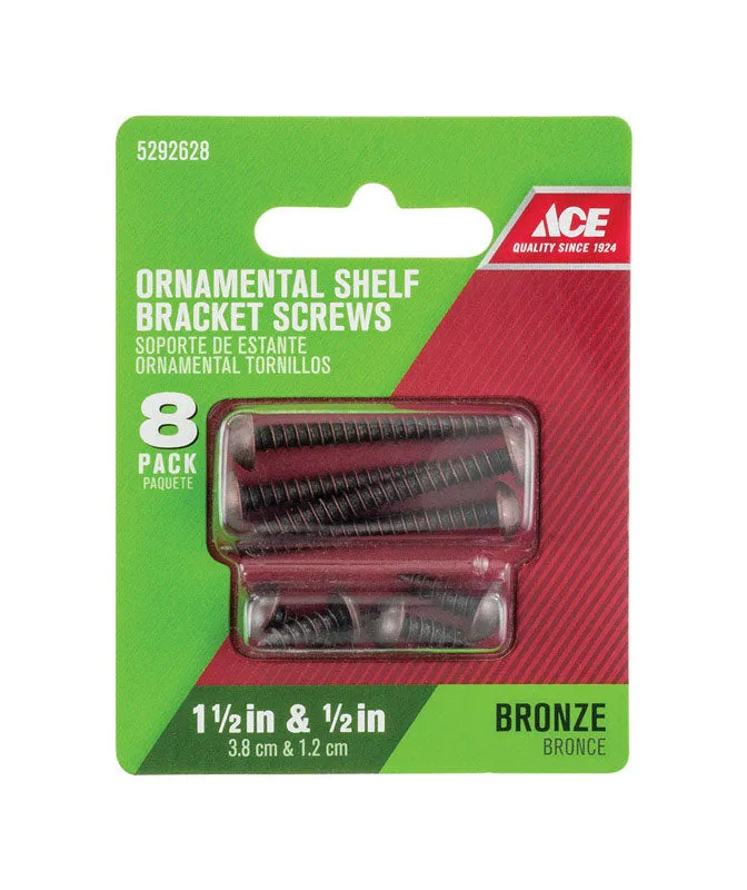 Hampton Steel Ornamental Shelf Bracket Screws Assorted in. L
