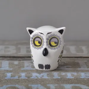 Handmade Ceramic Yellow Baby Owl Ornament