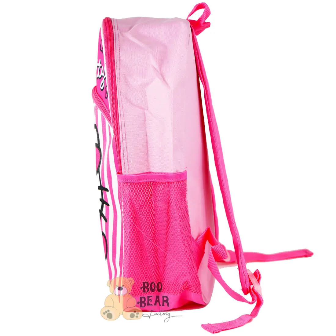 Hello Kitty Bows and Stripes Backpack with One Front Pocket Pink | Boo Bear | $29.99