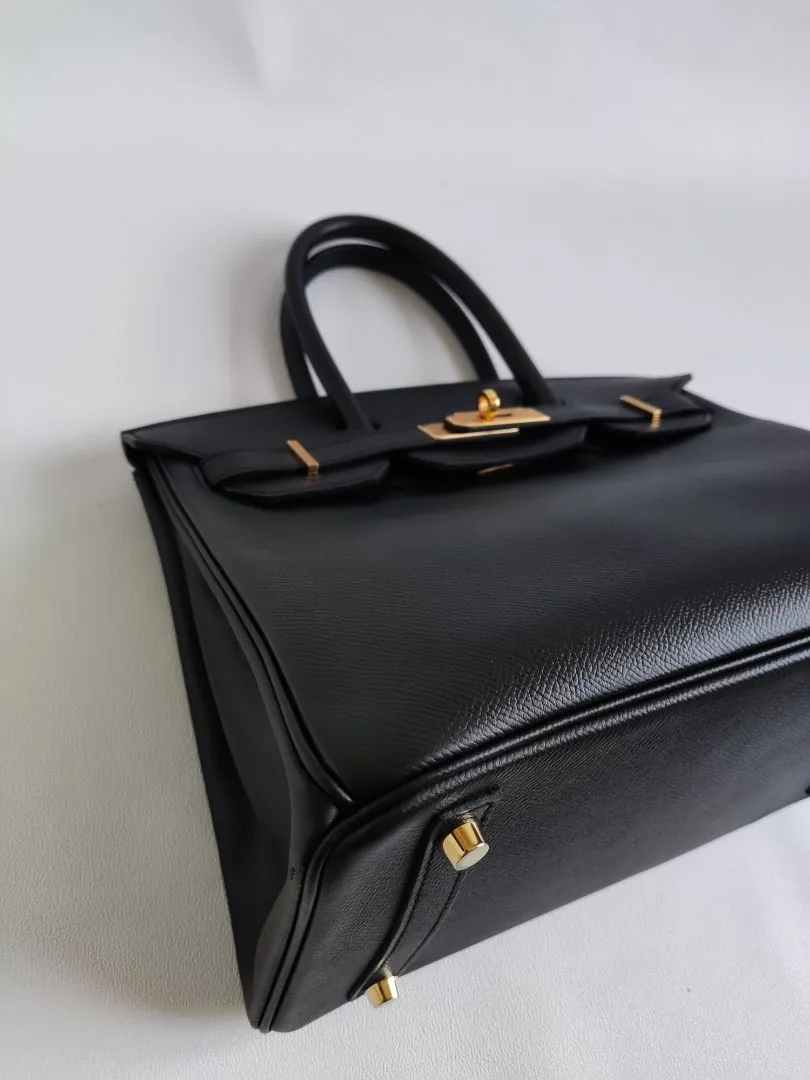 Hermès black epsom Birkin 30 Epsom