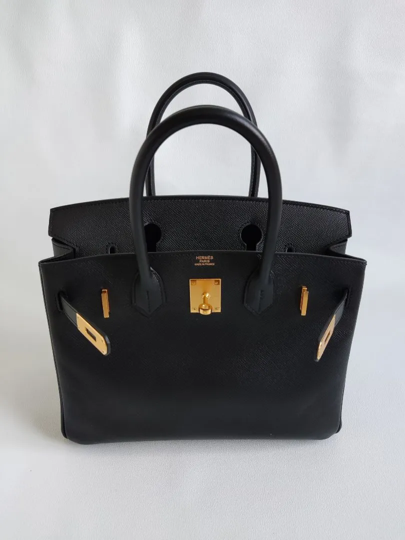 Hermès black epsom Birkin 30 Epsom