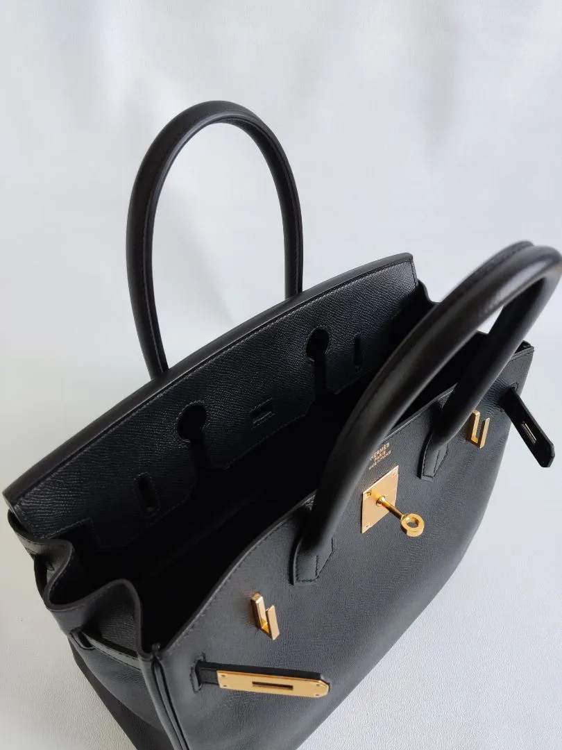 Hermès black epsom Birkin 30 Epsom