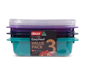 Jewel Microwavable Container, 900ml, Set