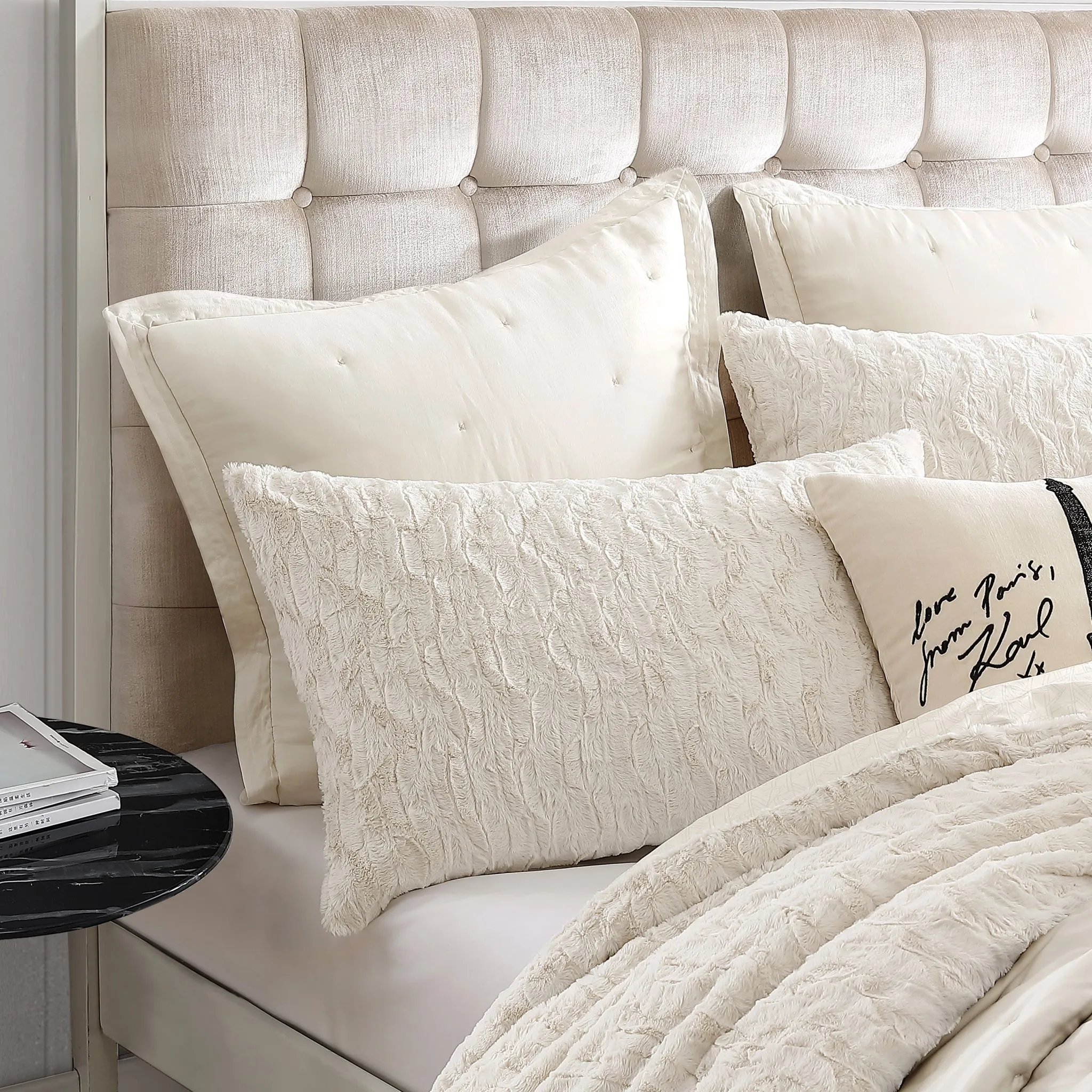 KARL LAGERFELD PARIS Heavenly Faux Fur Duvet Set