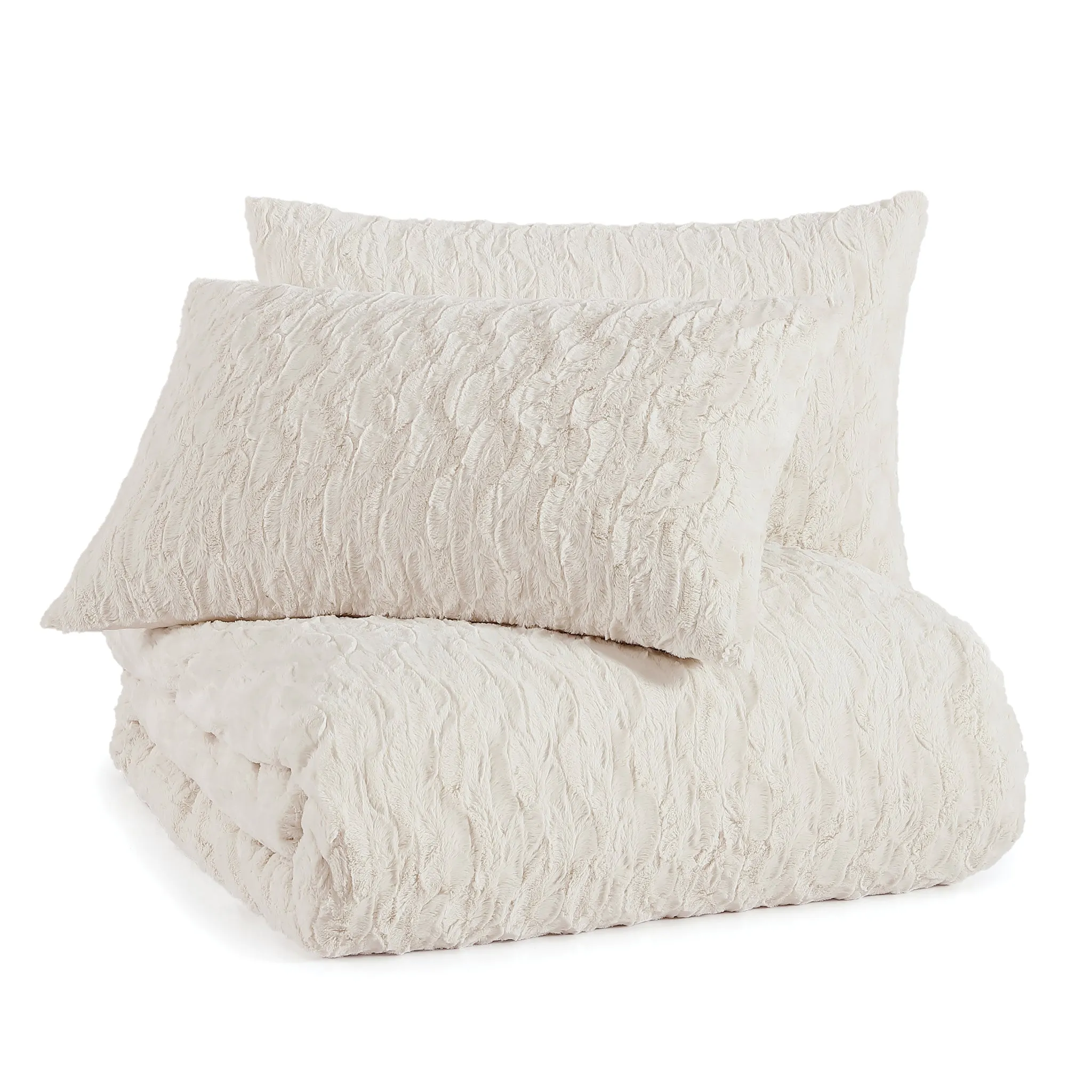 KARL LAGERFELD PARIS Heavenly Faux Fur Duvet Set