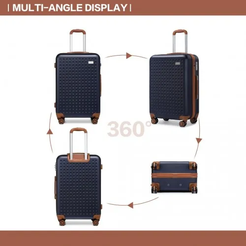 Kono 28 Inch Hard Shell ABS Suitcase with TSA Lock - Navy | Durable Travel Luggage