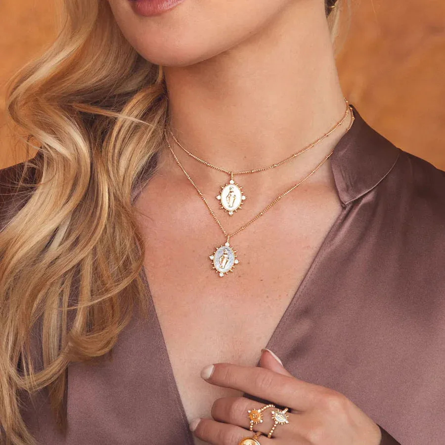Lady Lourdes Pendant in Gold
