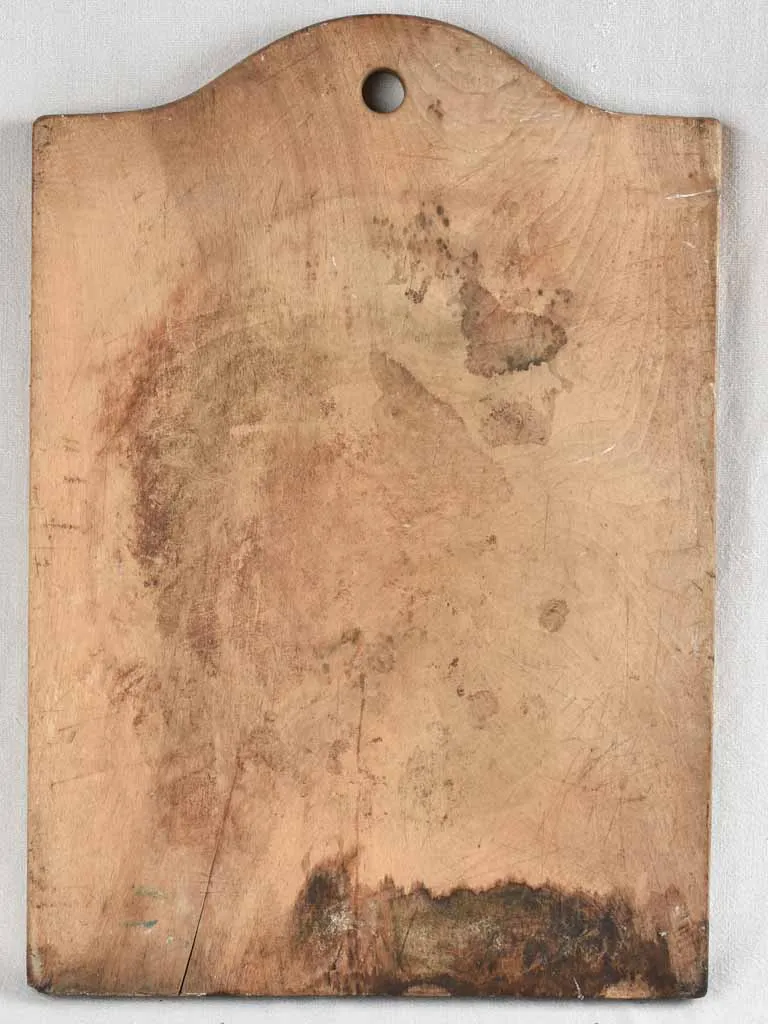 Large antique French cutting board - rounded - 25½"