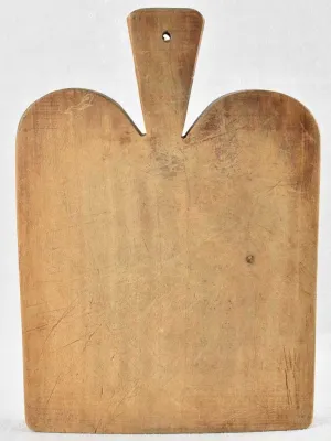 Large Antique French cutting board - with round shoulders 15¼" x 10¾"