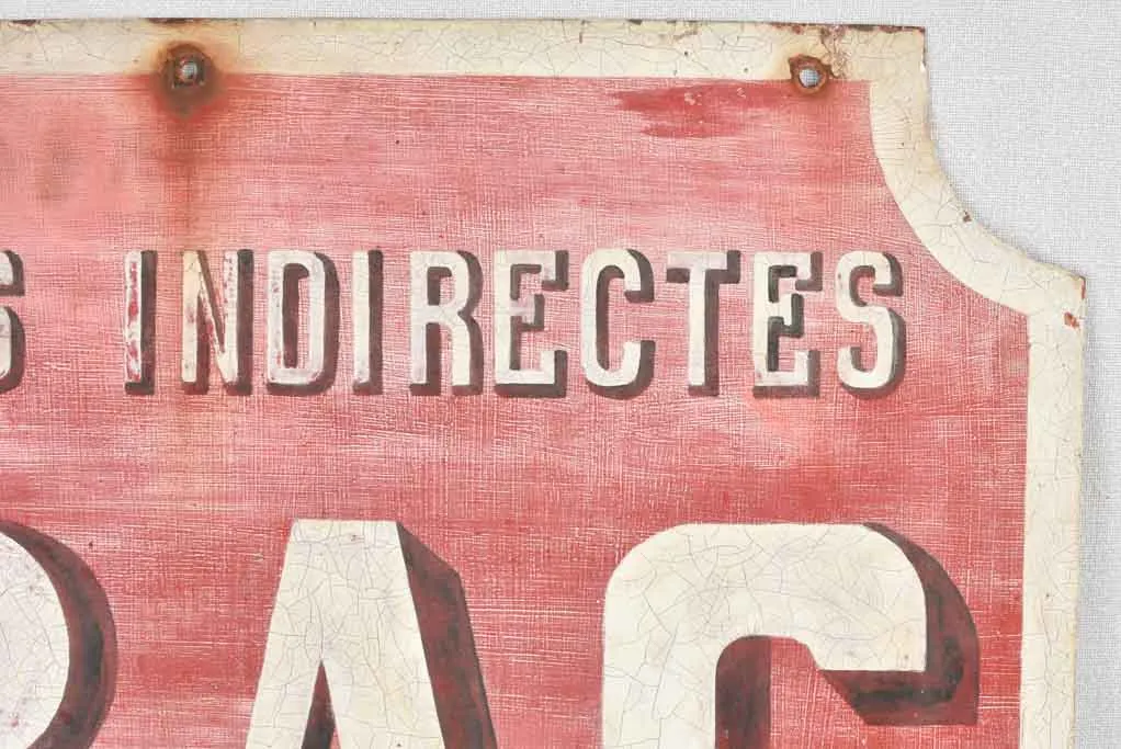 Large antique French tobacco sign 22¾" x 32"