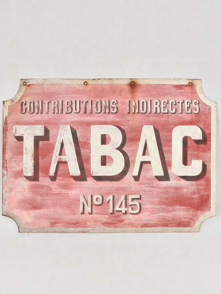 Large antique French tobacco sign 22¾" x 32"
