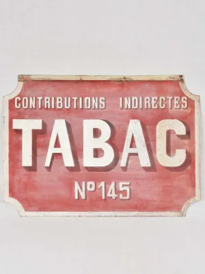 Large antique French tobacco sign 22¾" x 32"