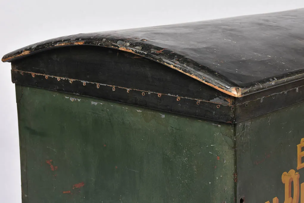 Large antique French trunk - triporteur delivery chest 41¾"