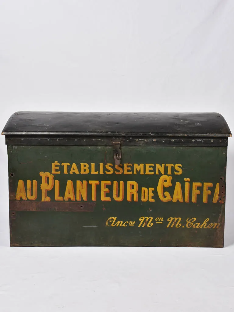 Large antique French trunk - triporteur delivery chest 41¾"