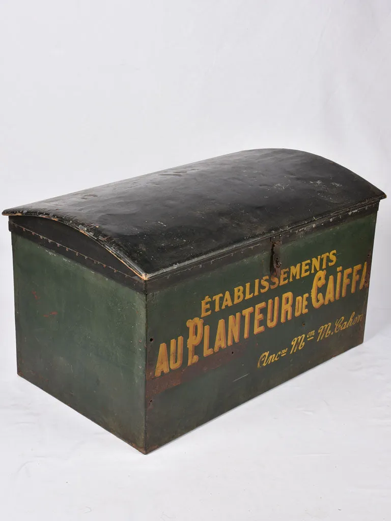 Large antique French trunk - triporteur delivery chest 41¾"