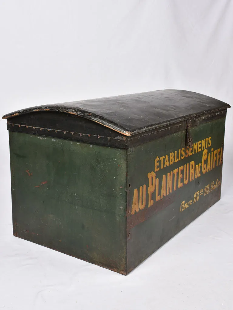 Large antique French trunk - triporteur delivery chest 41¾"
