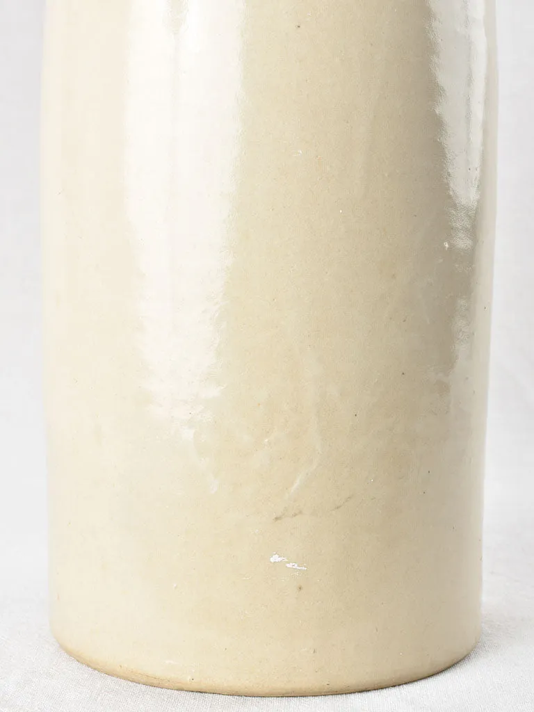 Large stoneware mustard pot - beige 16½"
