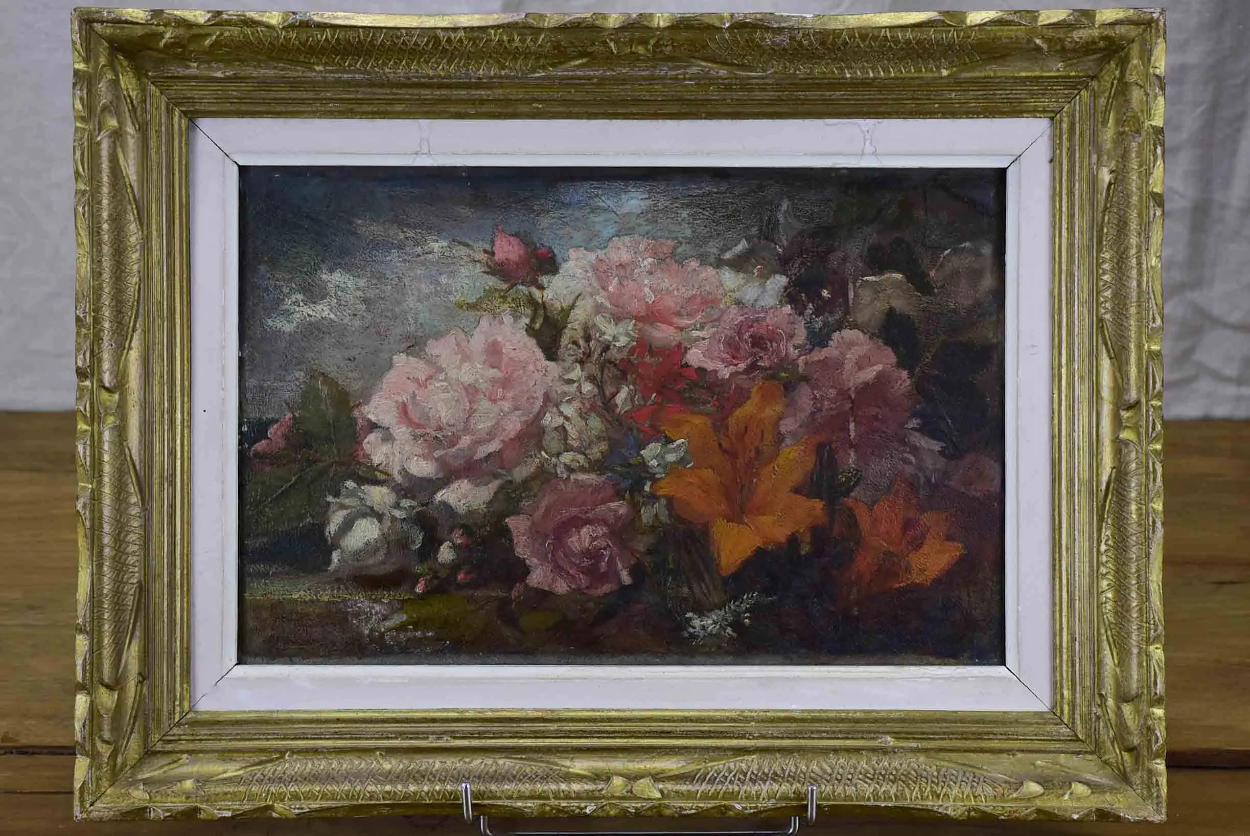 Late 19th Century French floral painting 21 ¼'' x 15 ¾''