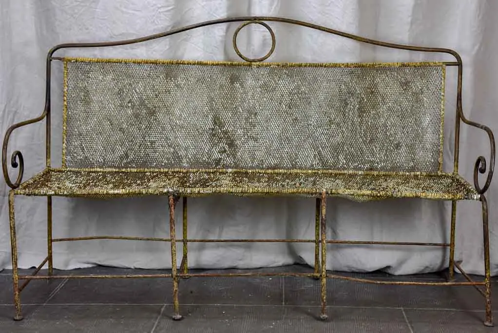 Late 19th Century French garden bench seat